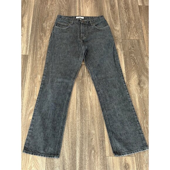 ARMANI EXCHANGE WOMENS DENIM BLACK WASH JEANS BOOTLEG SIZE 8 LONG WESTERN Y2K - Picture 1 of 8